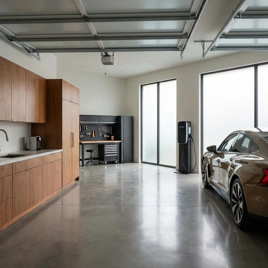 Interior garage conversion Chicago IL modern garage space