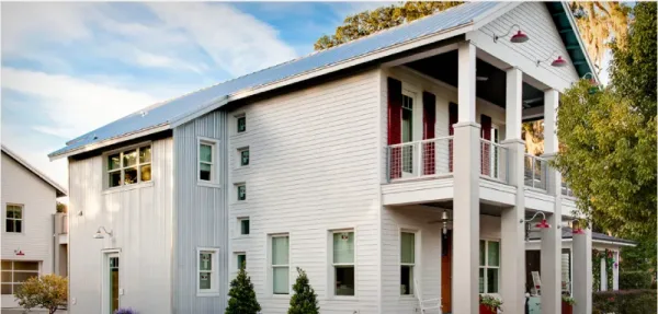 Arctic White James Hardie siding example