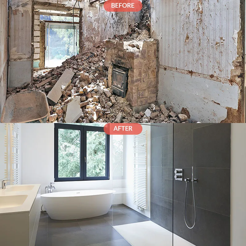 Demolishing The Old Bathroom
